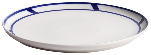 24-dielna súprava porcelánového jedálenského riadu biela s modrým okrajom glazúrovaná ručne vyrobená sada riadu jedáleň kuchyňa