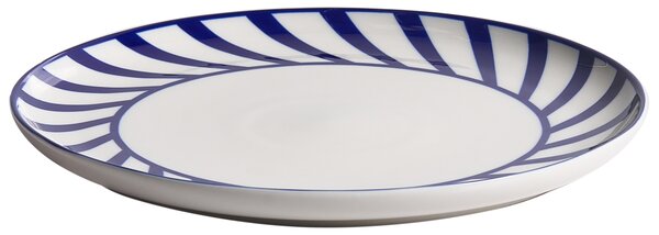 24-dielna súprava porcelánového jedálenského riadu biela s modrým okrajom glazúrovaná ručne vyrobená sada riadu jedáleň kuchyňa