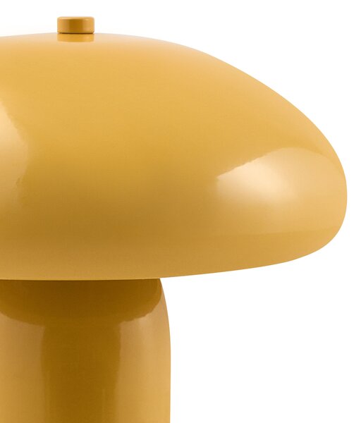 Stolná lampa žltá železná kovový podstavec 22 cm moderný dizajn bytové doplnky obývacia izba