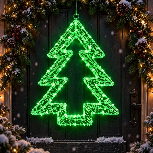 LED vianočný stromček – svietiaca dekorácia, zelená, 800 LED, 8 programov, diaľkový ovládač