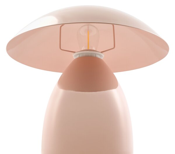 Stolná lampa pastelová ružová železná kovový podstavec 30 cm moderný dizajn bytové doplnky obývacia izba