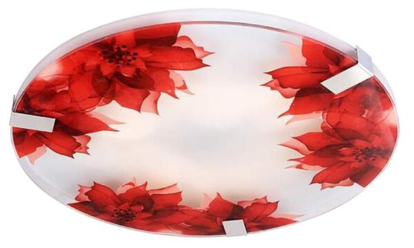 Prisadené stropné osvetlenie RAPSODY - 3xE27, 50W, 40cm, okrúhle, červené