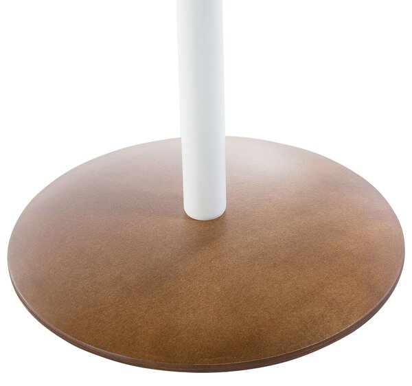 Odkladací stolík tmavé drevo biela MDF oceľ ø 40 cm okrúhly s úložným priestorom moderný škandinávsky štýl obývacia izba
