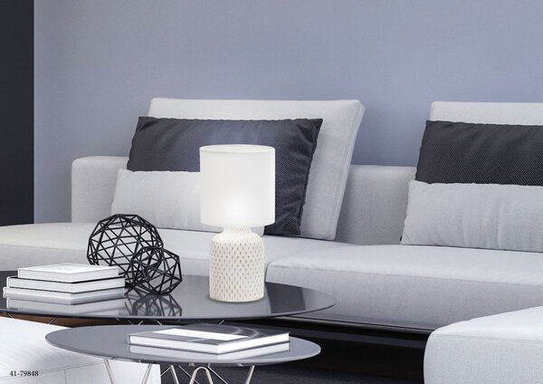 Moderná stolná keramická lampa INER - 1xE14, 40W, biela