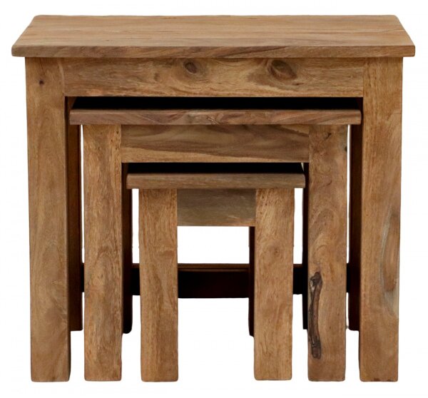 Odkladacie stolíky sada 3 ks Rami indický masív palisander