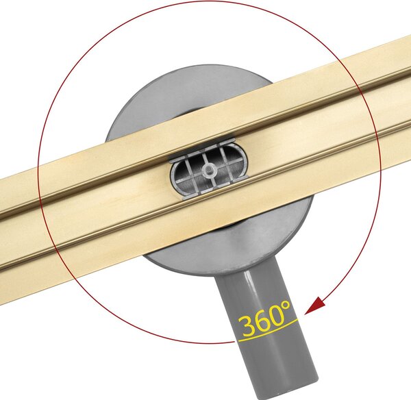 Odtokový žľab Rea Neo Slim Mirror Pro 50 - zlatý