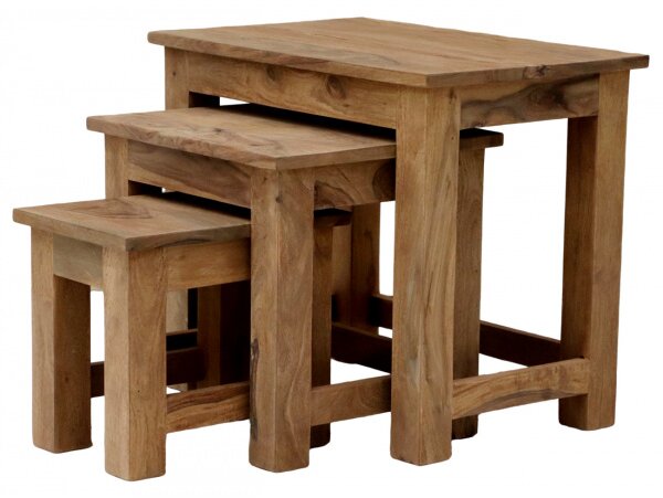 Odkladacie stolíky sada 3 ks Rami indický masív palisander