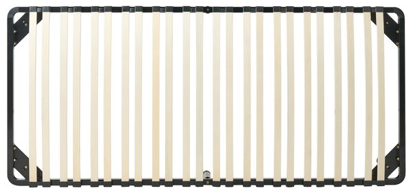 Voľne stojaci lamelový rošt na posteľ 90 x 200 cm drevené lamely topoľové drevo oceľový rám s nohami
