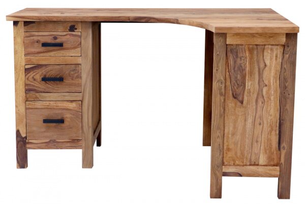 Písací stôl rohový Rami 130x76x85 indický masív palisander