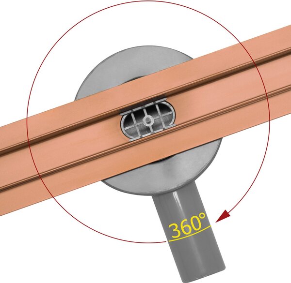 Odtokový žľab NEO Slim Pro brushed copper 60