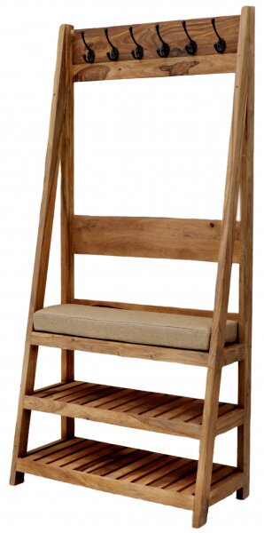 Vešiak Rami s 6 háčikmi 80x175x40 indický masív palisander