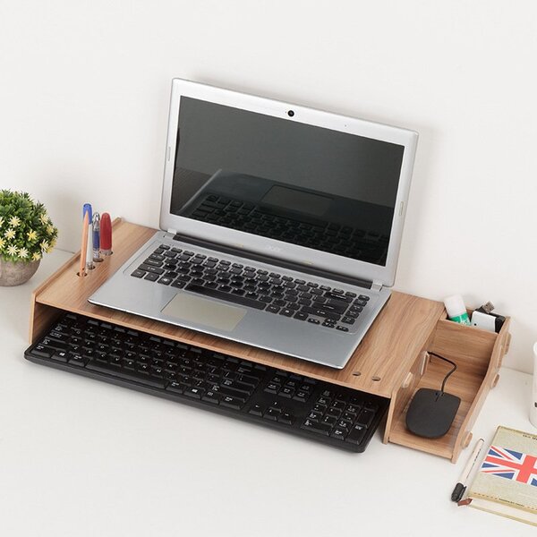 Drevená podložka pod notebook B066 tmavé drevo Čierna