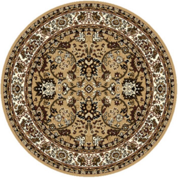 Alfa Carpets Kusový koberec TEHERAN T-117 beige kruh - 160x160 (priemer) kruh cm