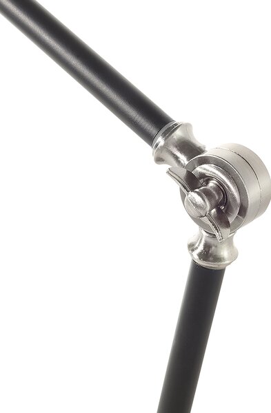 Stolná lampa čierna kovová 80 cm nastaviteľné rameno a tienidlo moderný industriálny štýl kancelária