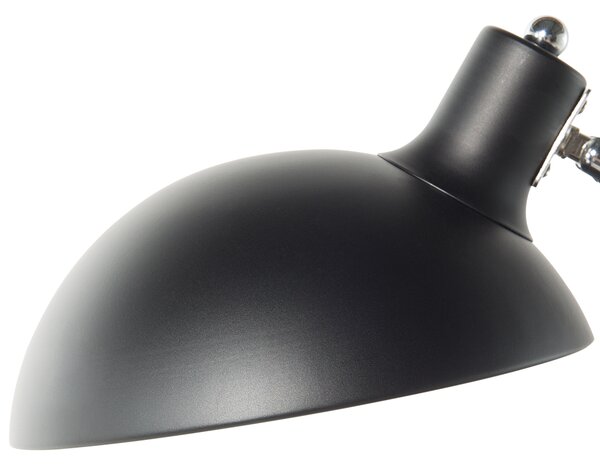 Stolná lampa čierna kovová 80 cm nastaviteľné rameno a tienidlo moderný industriálny štýl kancelária