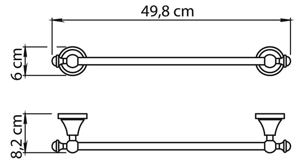 Gedy Gedy, NEVIS držiak uterákov 450x82mm, chróm, NV214513
