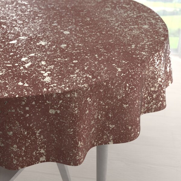 Biante Veľký zamatový okrúhly obrus Isabela IBL-013 Gold Design staroružový Ø 150 cm