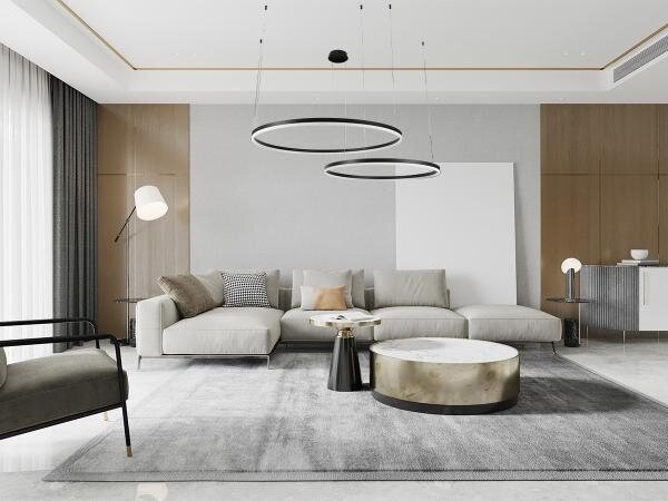 LED Stmievateľný luster na lanku LED/128W/230V 3000-6500K + diaľkové ovládanie