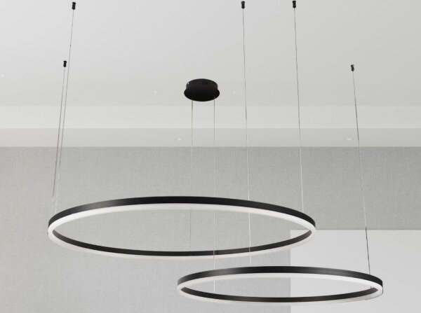 LED Stmievateľný luster na lanku LED/128W/230V 3000-6500K + diaľkové ovládanie
