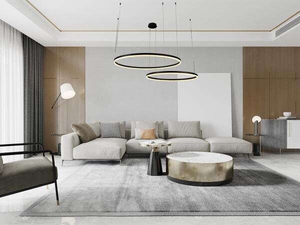 LED Stmievateľný luster na lanku LED/128W/230V 3000-6500K + diaľkové ovládanie