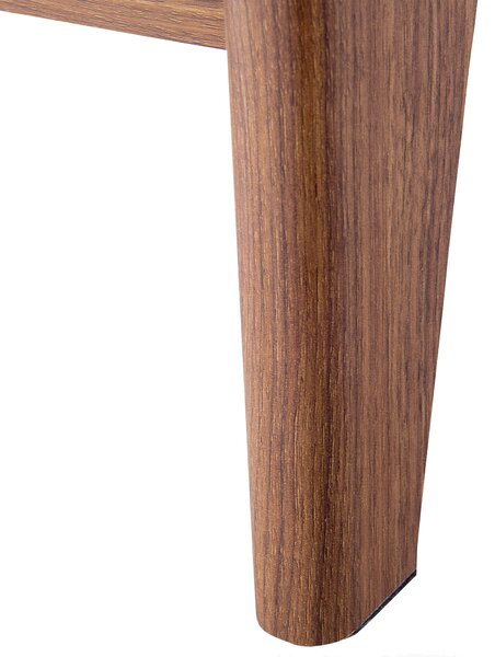 TV stolík biela tmavé drevo MDF 53 x 142 x 40 cm úložný priestor 2 skrinky 2 police na nožičkách moderný rustikálny štýl obývačka