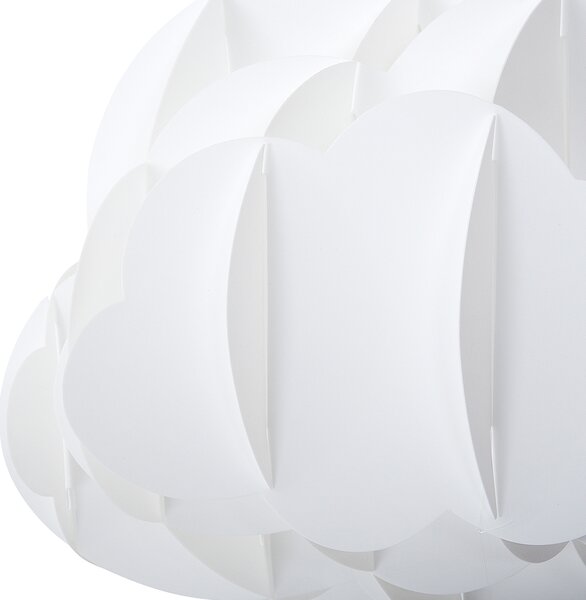 Závesná lampa biela syntetický materiál plexisklo nepravidelný tvar mrak s kvapkami moderný štýl osvetlenie detská izba
