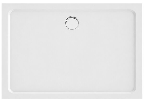 CERANO - Sprchová vanička obdĺžniková Brio - SMC/minerálny kompozit - štruktúrovaná biela - 100x80x4 cm