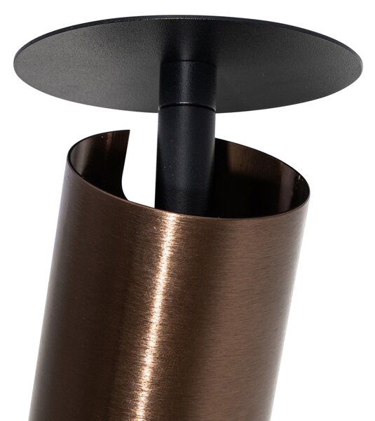 Moderné zabudované bodové svetlo tmavá bronz GU10 50 mm - Chels