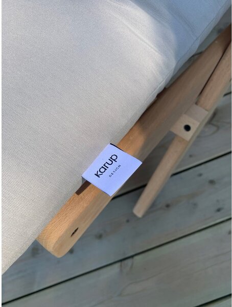 Sivé skladacie kreslo z bukového dreva Karup Design Boogie Raw/Linen