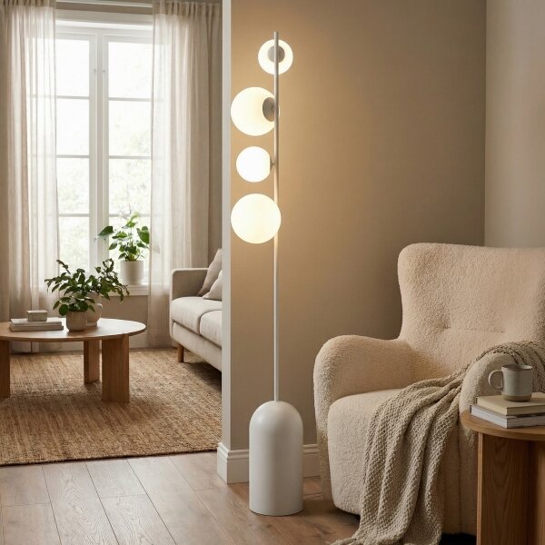 Stojacia lampa ETNO 4xG9/8W/230V biela