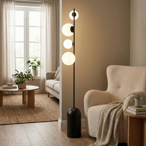 Stojacia lampa ETNO 4xG9/8W/230V čierna