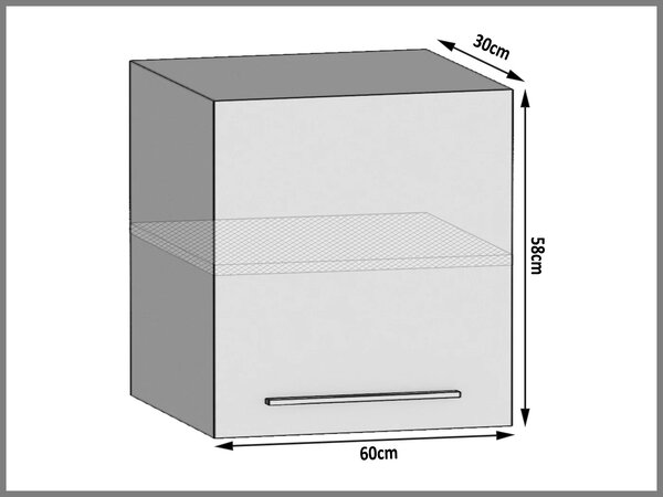 Kuchynská skrinka Belini horná 60 cm biely mat
