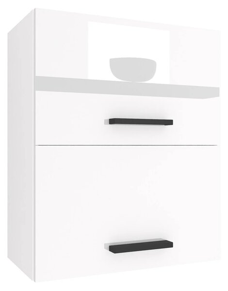 Kuchynská skrinka Belini horná 60 cm biely lesk