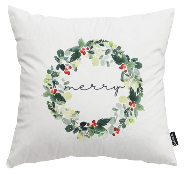 Obliečka na vankúš Merry Wreath 43x43 cm