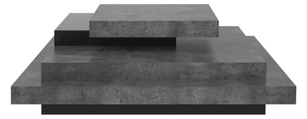Sivý konferenčný stolík v dekore betónu 110x110 cm Slate - TemaHome