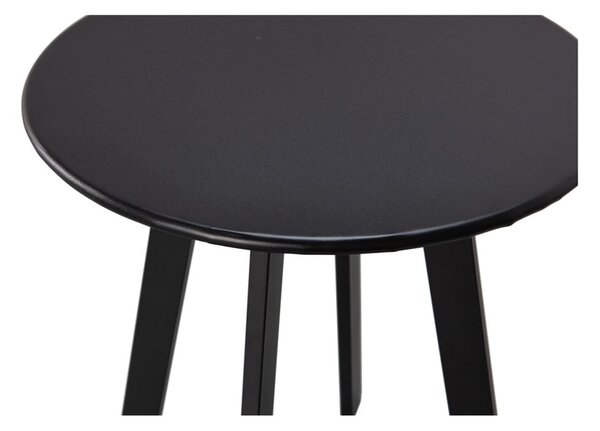 Čierny záhradný odkladací stolík WOOOD Fer, ø 40 cm