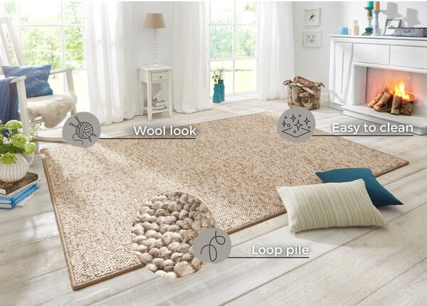 Svetlohnedý koberec 80x150 cm Wolly – BT Carpet