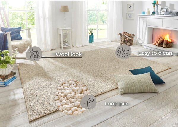Krémový koberec 160x240 cm Wolly – BT Carpet