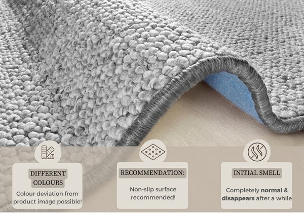Sivý okrúhly koberec ø 200 cm Wolly – BT Carpet