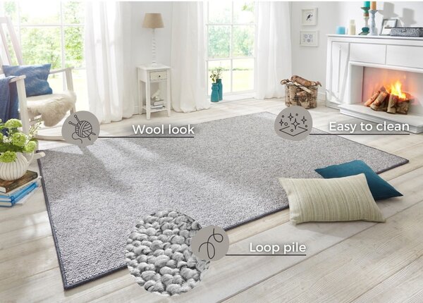Sivý koberec 140x200 cm Wolly – BT Carpet