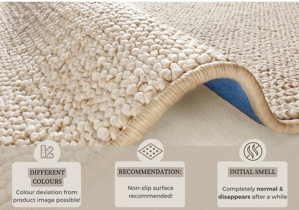 Krémový okrúhly koberec ø 133 cm Wolly – BT Carpet