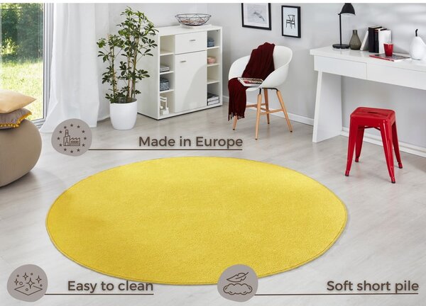 Žltý okrúhly koberec ø 133 cm Fancy – Hanse Home