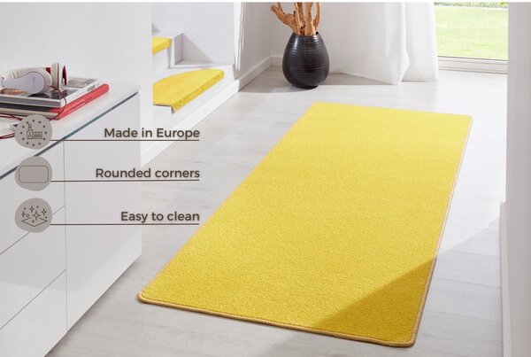 Žltý behúň Hanse Home Fancy, 80 x 300 cm