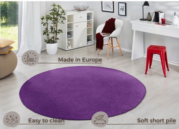 Tmavofialový okrúhly koberec ø 133 cm Fancy – Hanse Home