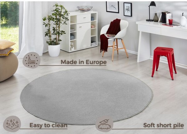 Svetlosivý okrúhly koberec ø 133 cm Fancy – Hanse Home