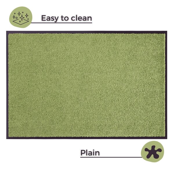 Zelená rohožka Hansa Home Wash & Clean, 39 x 58 cm