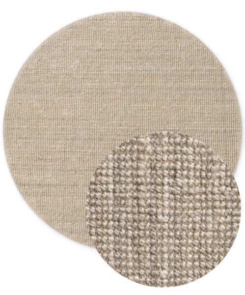 Koberec Hanse Home Bouclé Jaipur naturálny / béžový / biely kruh