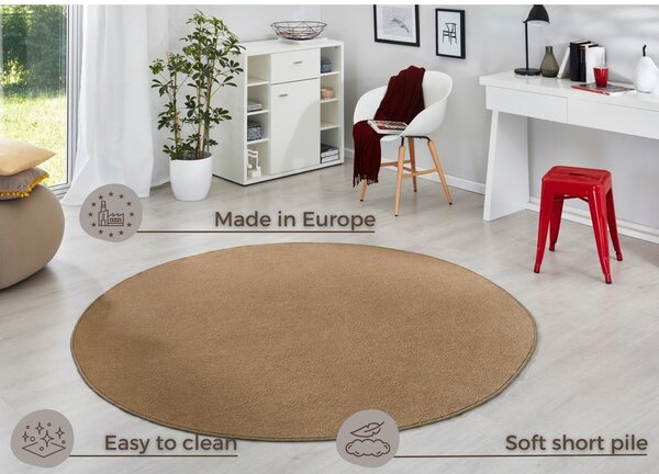 Hnedý okrúhly koberec ø 133 cm Fancy – Hanse Home