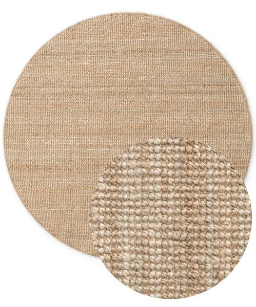 Koberec Hanse Home Bouclé Jaipur naturálny / zlatý kruh