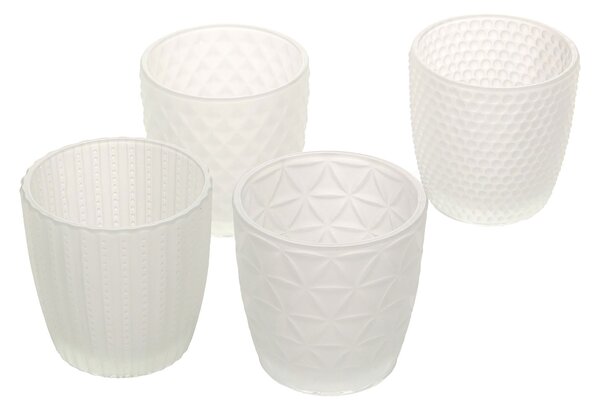 Svietniky Altare 4 ks. milk glass